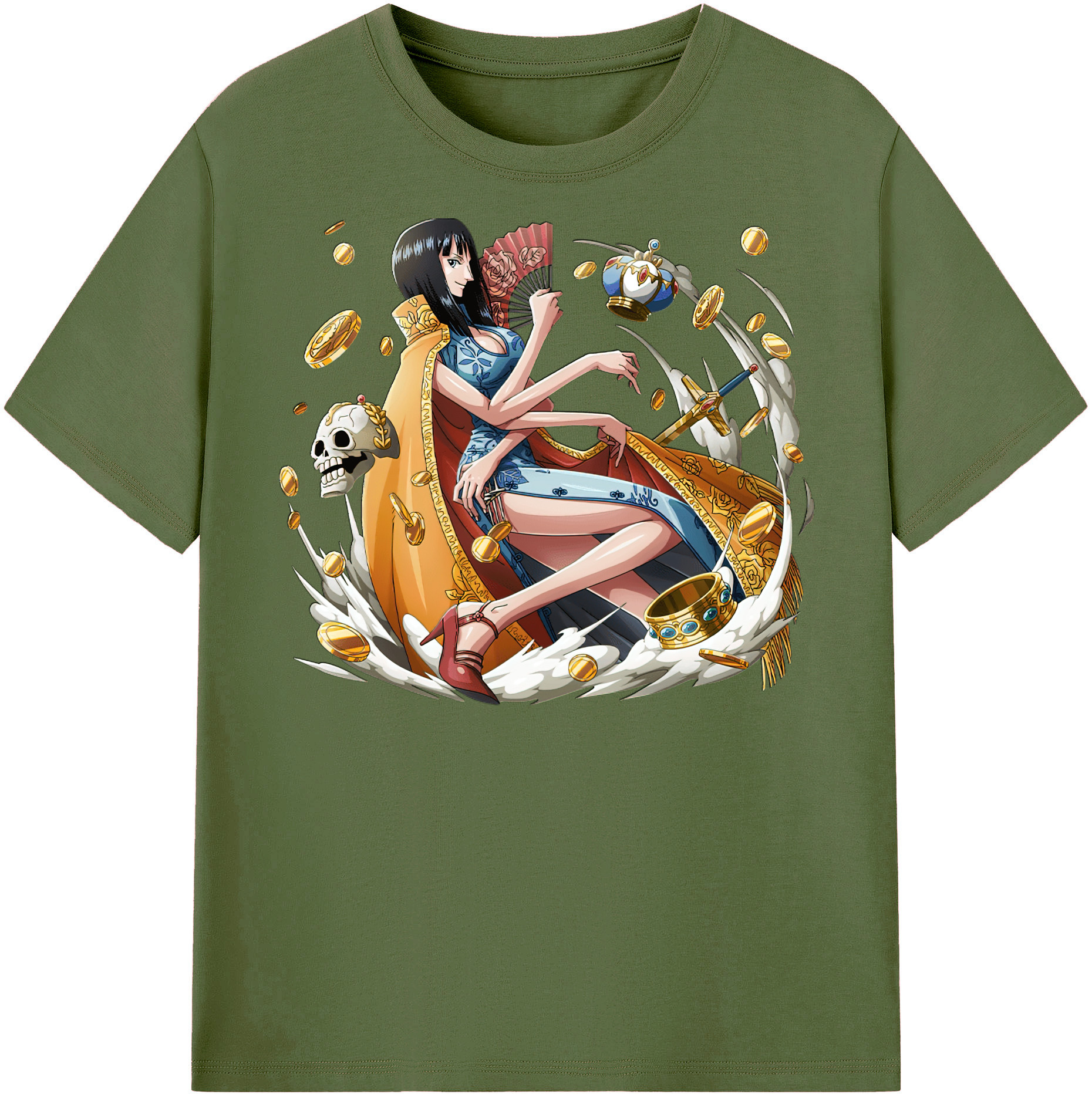ワンピース ニコ・ロビン ONE PIECE Nico Robin 綿100％半袖Tシャツ（フロントプリント）